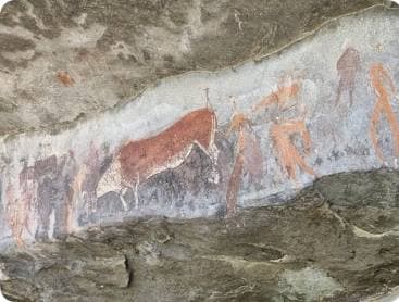 San rock paintings at Game Pass Shelter