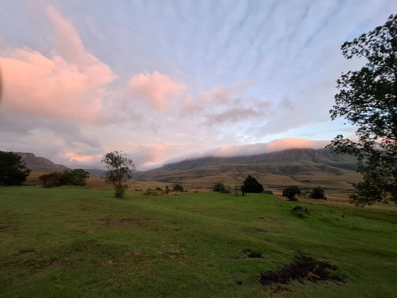 Dawn light over the Kamberg Valley